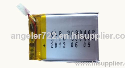 Li polymer battery recorder pen battery 3.7V 300MAh