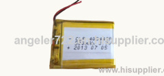 Lithium battery 3.7V 500mAh li polymer battery rechargeable battery