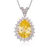 Topaz Brass cubic zircon pendant