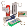 Promotional swivel keychain with tools and lighting