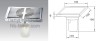Rectangular Brass Chrome Plated High Siphon Floor Drain