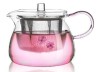 Mouth Blown Insulated Glass Teapot Coffee Pot