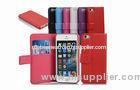 Wallet Design Extra slim Mobile Phone Leather Case For iphone 5 with 2 Card Holders