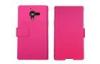 Eco Friendly Genuine Sony Xperia Leather Case For Sony Xperia ZL L35H Mobile Phone