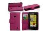 Custom Color PU Wallet Cell Phone Case Stand For Nokia Lumia 520