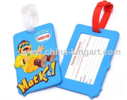 custom logo pvc luggage tag