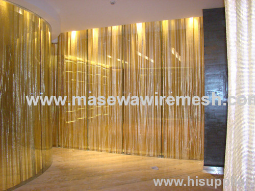 metallic cloth as decorative divider