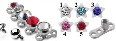 stainless steel dermal anchors body jewelry