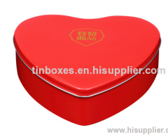 Heart tin box for chocolate