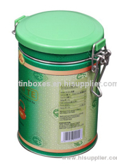 Coffee tin box with plastic cover
