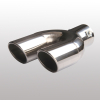 Salable universal automobile bolt-on exhaust tip