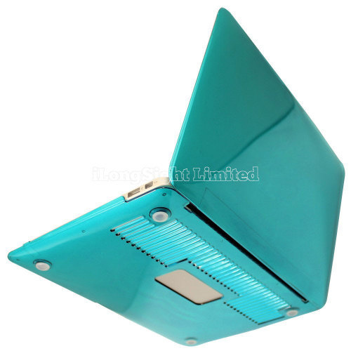 Straight line groove design Crystal Polycarbonate Plastic Protector Shell For 11-inch Macbook Air - Light Blue