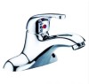 Single Lever 2 Hole Basin Faucet with Waterfall Faucet Shape