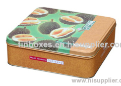 Biscuit tin box square