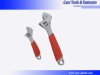 Red non-slip cushion grip adjustable wrench