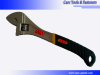 Polished Black Nickle Plated adjustable wrench with soft grip