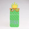 Cute 3D Pink pineapple sunglasses Silicone Case for iphone 5
