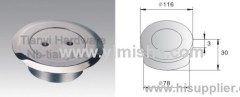 Circular YIMISHA Brass Chrome Plated Floor Drain with Clean Out