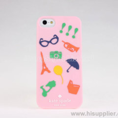 New Cute Fashion Katespade design Silicon case for iPhone 5