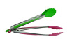 9 inch silicone coated food and salad tongs