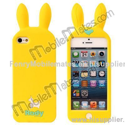 New Arrival Cute Rabbit Bunny Soft Silicone Case for iPhone 5