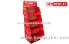 Red Blue Pink POS Display Stand , Cardboard Shop Display Stands