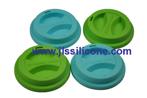 anti bacterial round silicone coffee mug cover lid