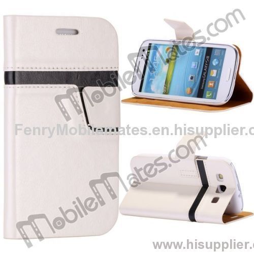 Glossy Wallet Crazy Horse Texture Magnetic Side Flip Stand Leather Case with Card Slot for Samsung Galaxy S3 i9300
