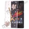 3D Eiffel Tower Crystal Diamond Transparent Hard Case for Sony L36h Xperia Z L36i Yuga C6603 C6602 C660X