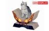 Fashionable Environmental Cat Cardboard Scratcher With Matt Lamination