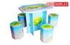POP Paper Corrugated Cardboard Furniture With Full Printing Of Cartoon Graphics