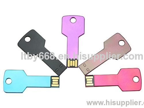 China hotsales Metal Key USB Flash Drive 2.0 with Logo Welcomed
