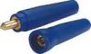 Japan type Welding Cable Connector , blue with Rubber anti flaming