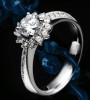 Diamond ring for wedding with platinum plate