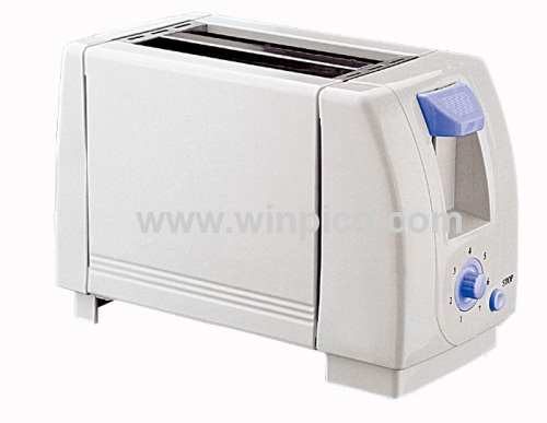 2-slice toaster with metal sides/pp ends