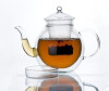 Double Wall Insulated Borosilicate Glass Teapot Coffee Pot