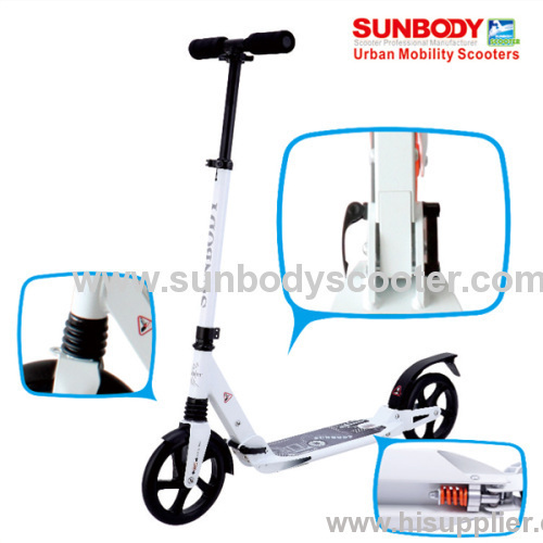 Full aluminum EN14619 kick scooter for adults with suspension