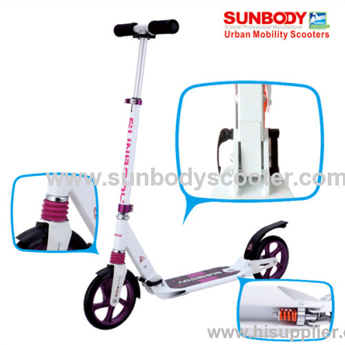 Two 200mm big wheels kick scooter for adult with double suspensions