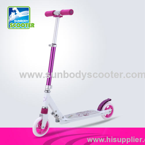 Pouplar style double125mm PU wheel front Suspension quality EN14619 Pro children Kick Scooter