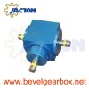 spiral bevel 3-way right angle gearbox, steering miter gear box, miniature right angle manual gearboxes