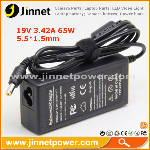 Best 19V 3.42A 65W Laptop AC Adapter For Acer Aspire 5.5*1.5mm 3-Prong made in China