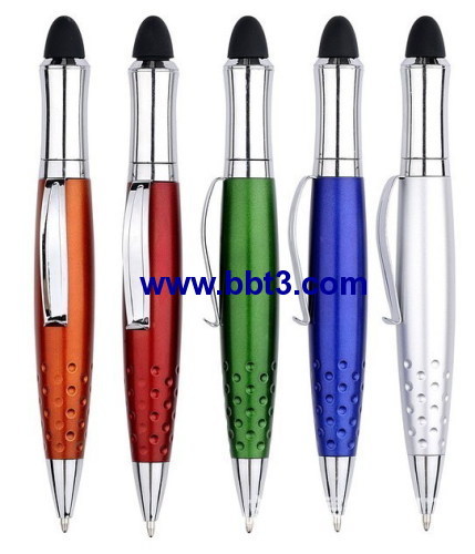 New promotional short stylus ballpen with metal clip