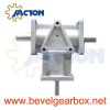 Aluminium gear box 90 deg,1.5:1 ratio gearbox t series,spiral bevel gearbox aluminum hollow shaft