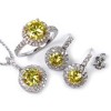 CZ topaz jewellery set