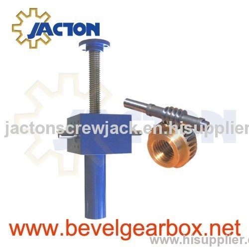 screw actuator worm gear, linear worm drive jack, fabricated worm screw jack, screw worm gearbox