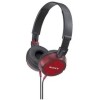 Sony MDR-ZX300 Fashionable Monitor Style Headphone-Red