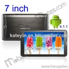 7 Inch Tablet Android 4.1.1 PC Dual-core 1.2GHZ Support WiFi 3G Call Network Bluetooth GPS Dual Camera