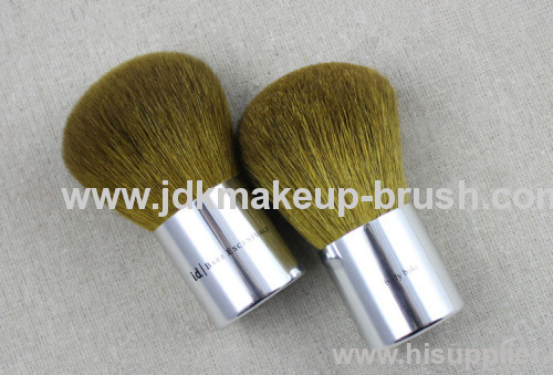 Full coverage Goat Hair Kabuki brush with shiny silver Base