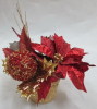 Poinsettia christmas flower pot