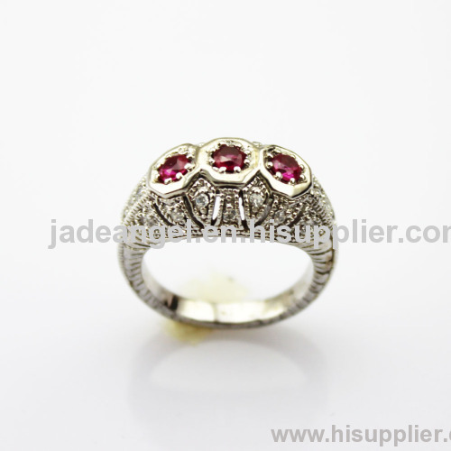 fine jewelry,925 sterling silver pink cubic zircon ring